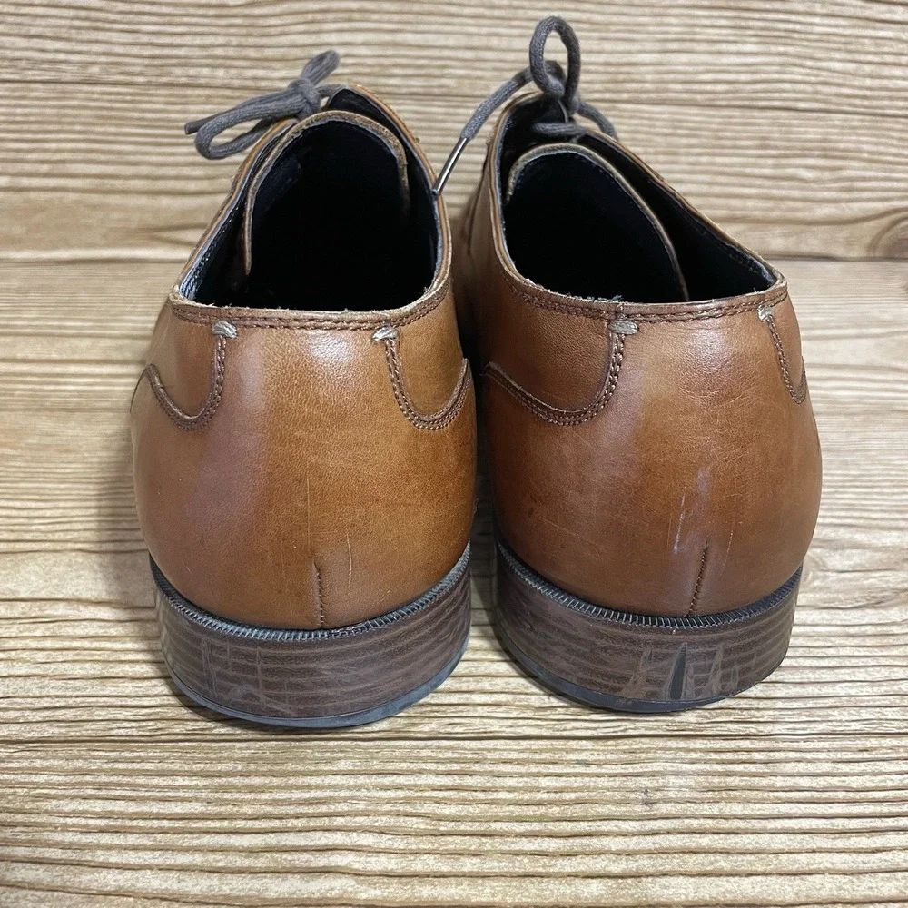 Cole Haan Grand.0s Dress Shoes Men's 10‎ 1/2M Apron Oxford Tan Style C23779 10.5